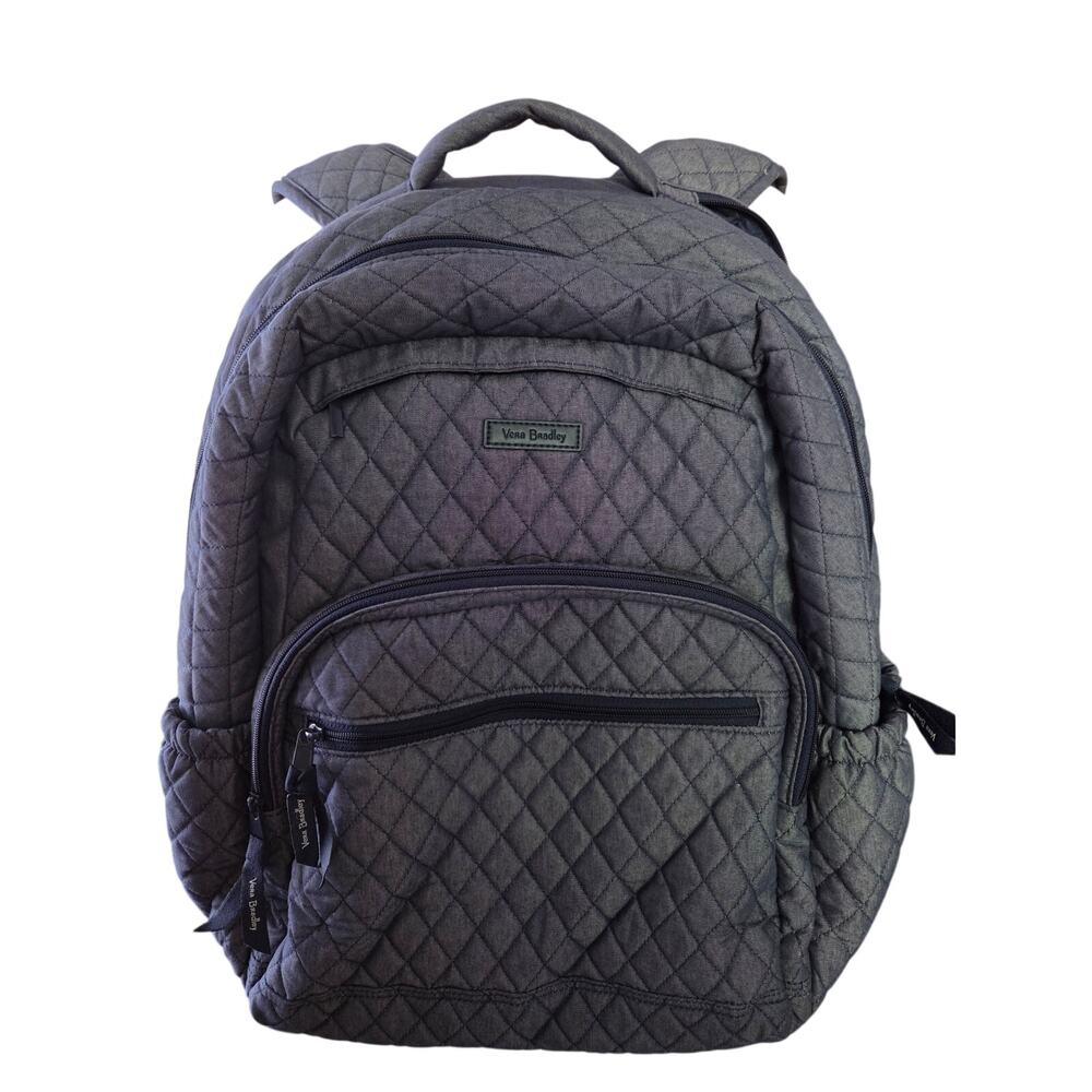 Vera Bradley Moonlight Navy Quilted Essential Backpack Cottagecore Grandmacore